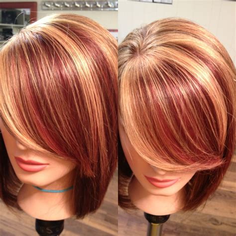 short red hair with highlights